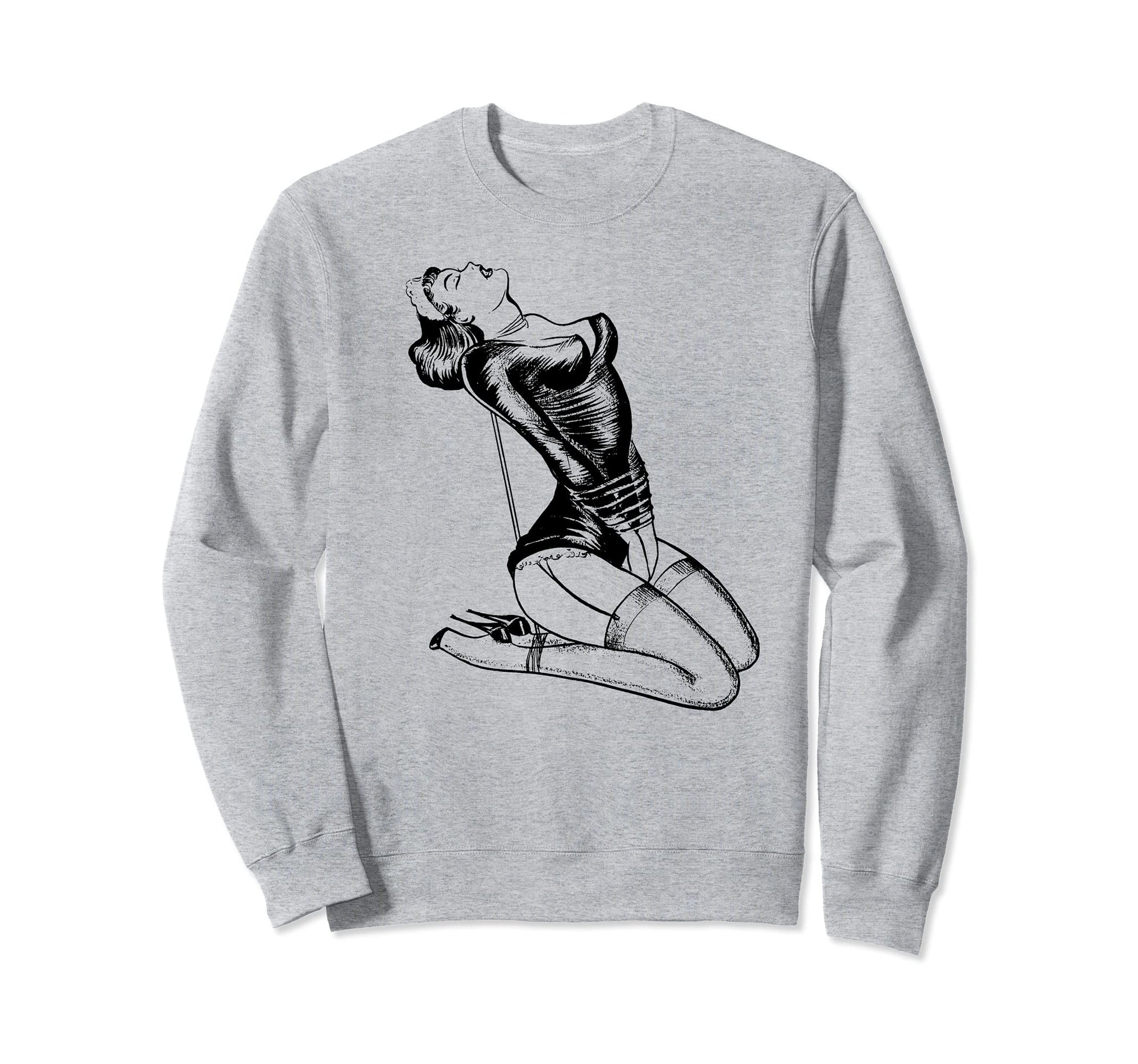 Sexy French Maid Lingerie Rope Sweatshirt - Streetwear Style for Adults - T-Shirt, Sweatshirt, Hoodie