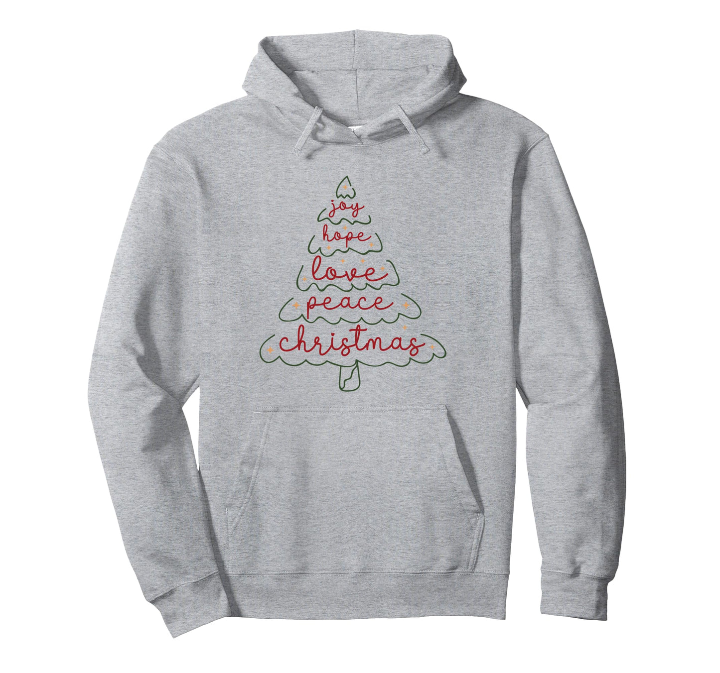 Joy Love Peace Hope Tree Hoodie - Streetwear Style Unisex - T-Shirt, Sweatshirt, Hoodie