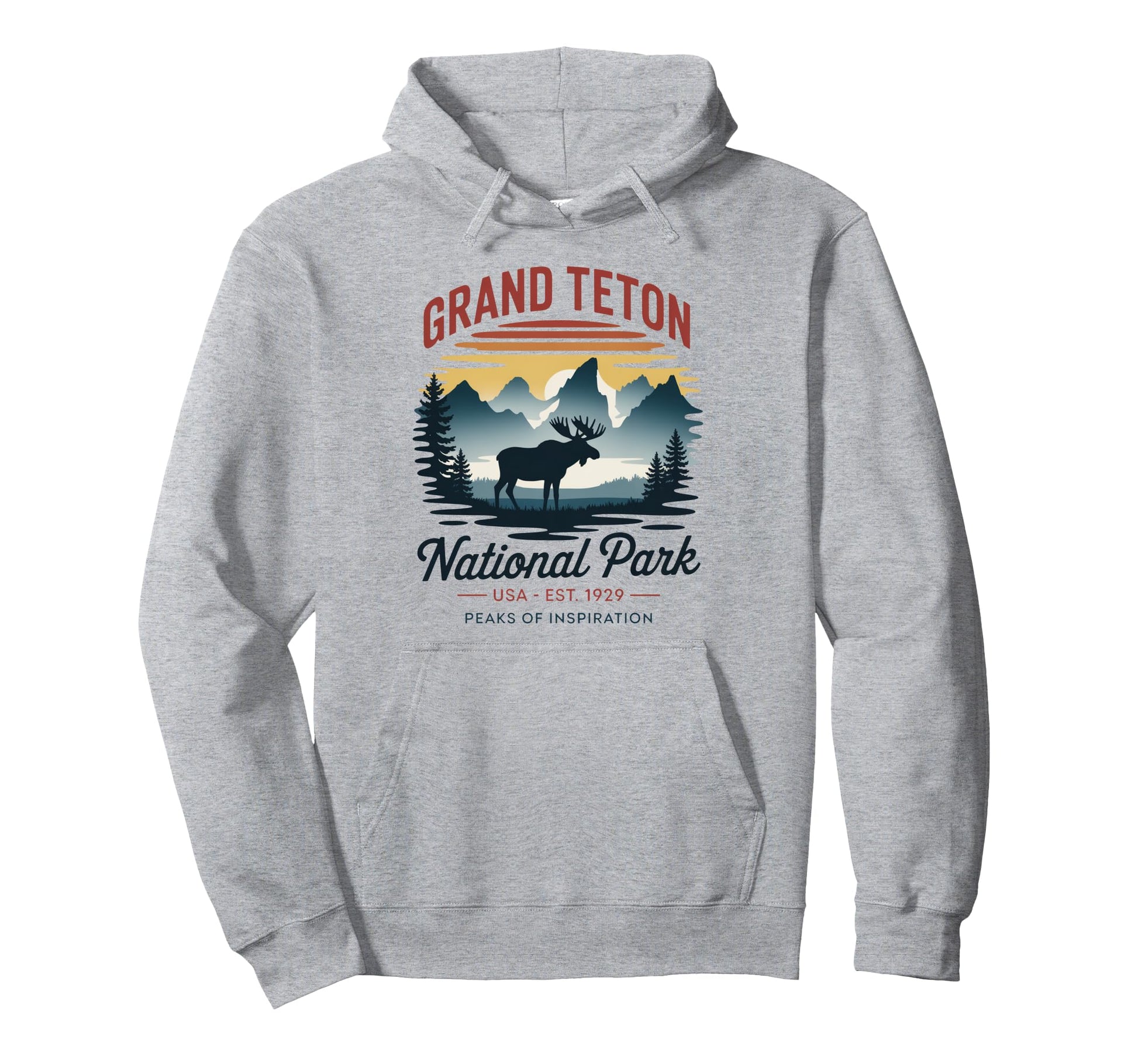 Grand Teton National Park Mountain Hoodie - Novelty Apparel Men Women - T-Shirt, Sweatshirt, Hoodie