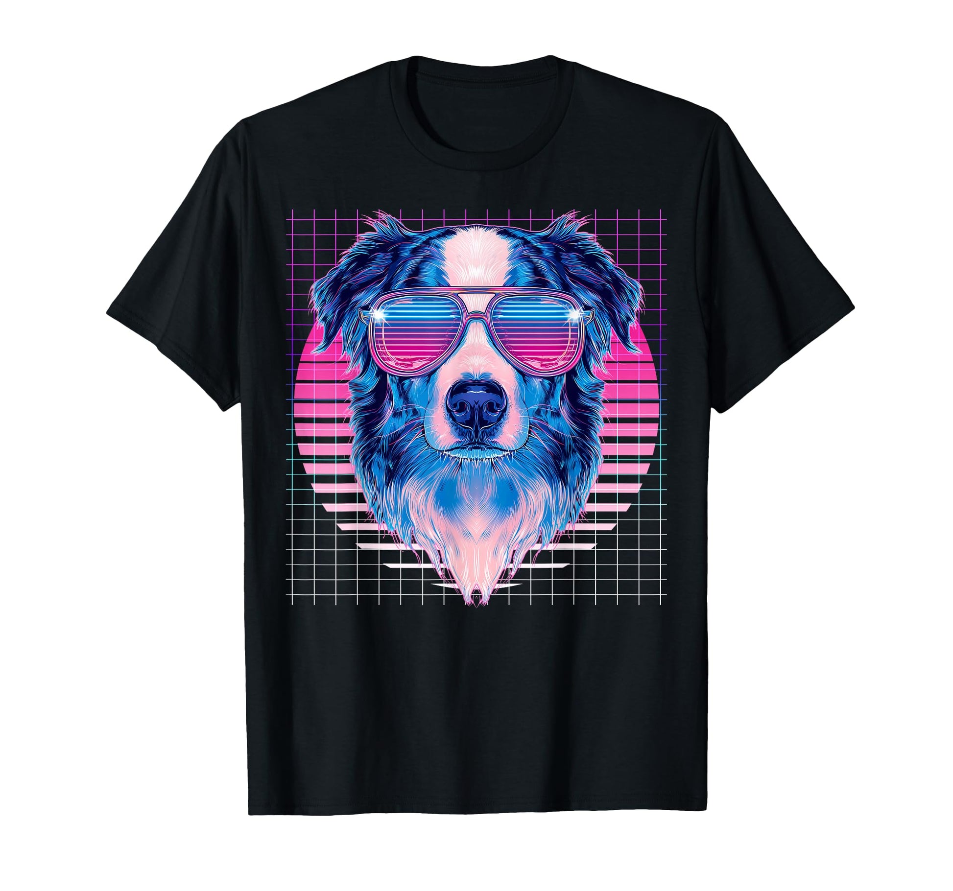 Australian Shepherd Sunglasses T-Shirt - Casual Everyday Wear Men Women - T-Shirt, Sweatshirt, Hoodie