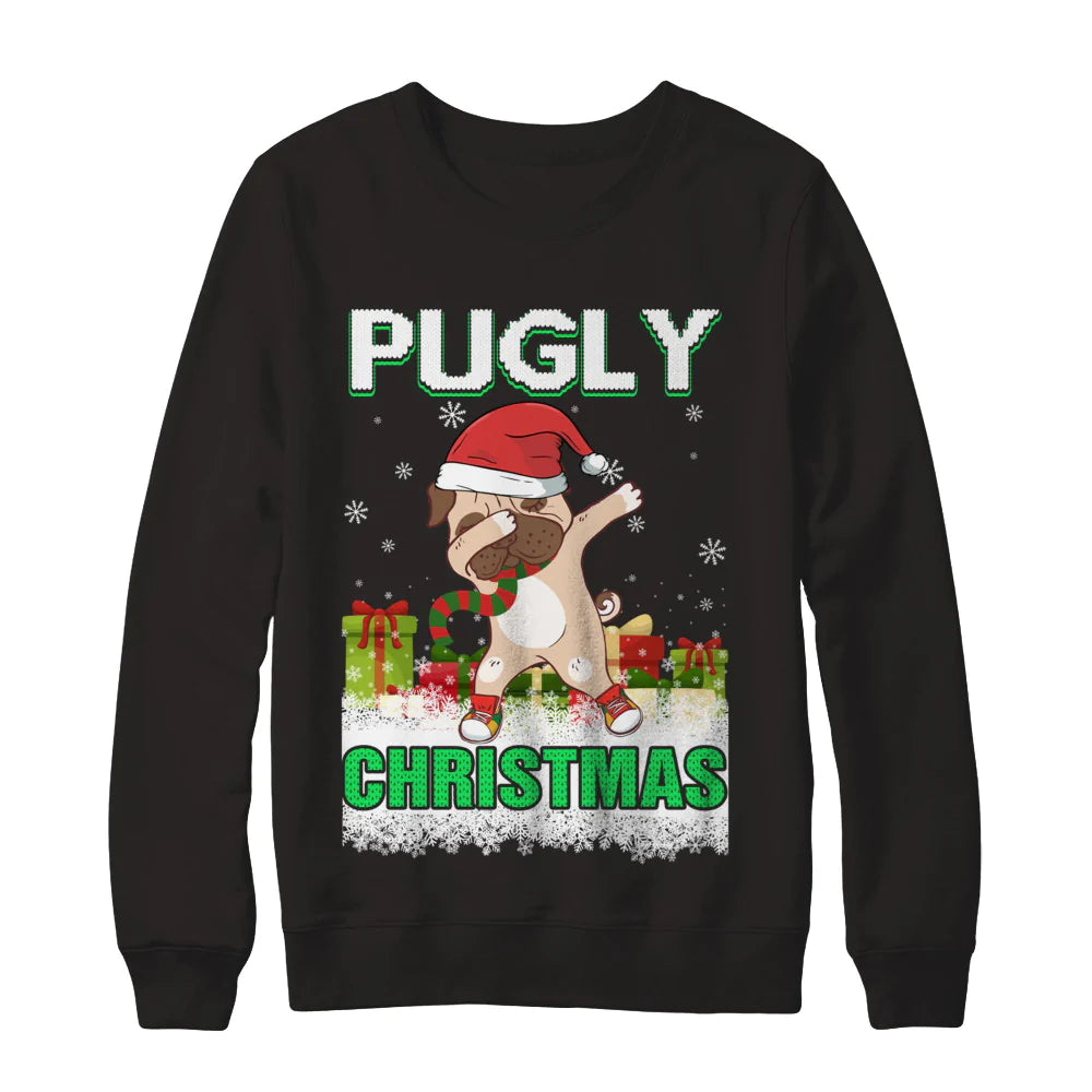 Dabbing pug claus Christmas Sweater - Holiday Gift product image 2
