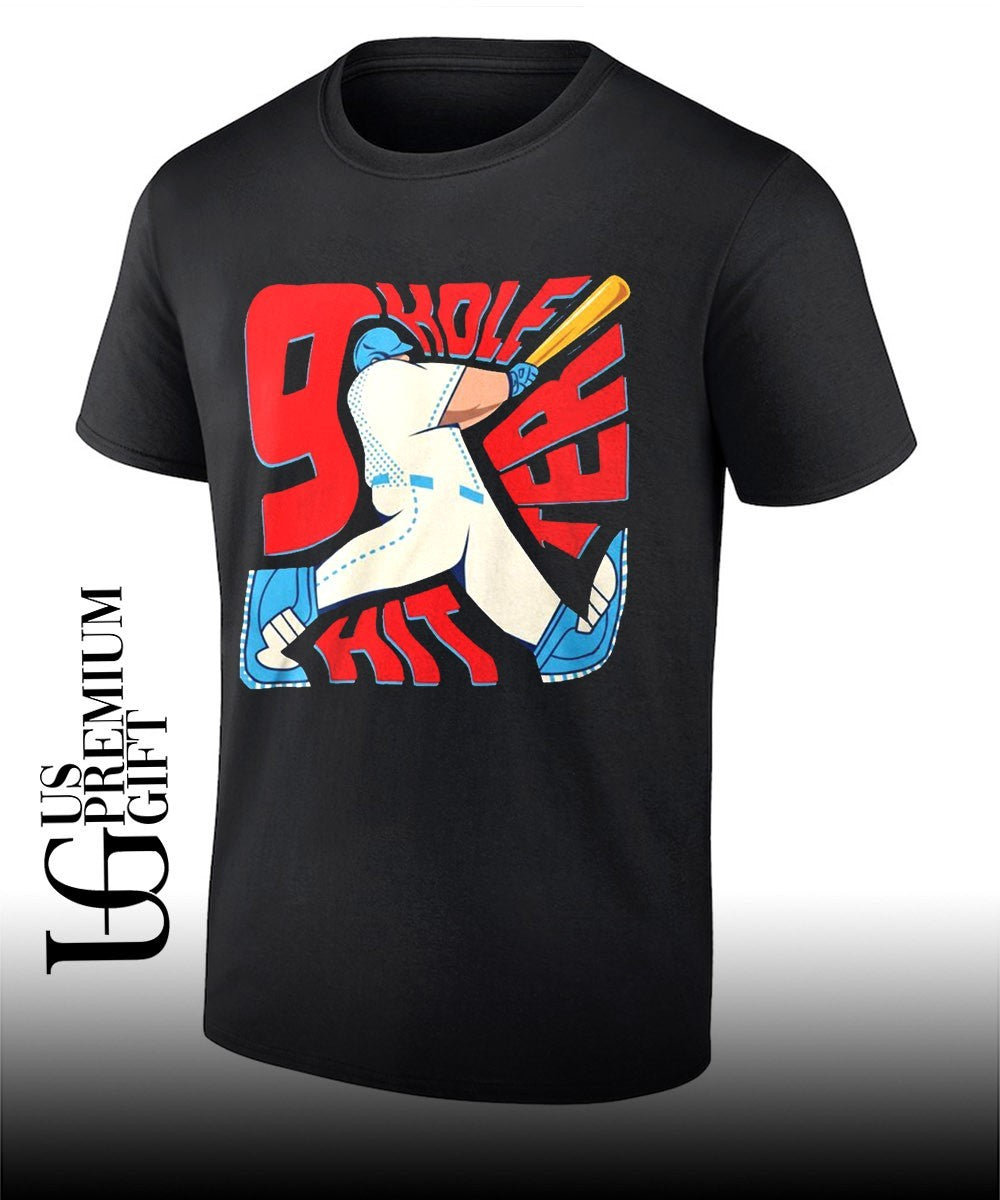 9 Hole Hitter Second Leadoff Baseball - Adult & Kids T-Shirts, Sweatshirts & Hoodies apparel design preview 1