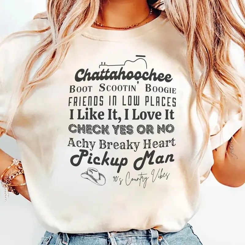 90'S Country Music Womenswear - Adult & Kids T-Shirts, Sweatshirts & Hoodies apparel design preview 1