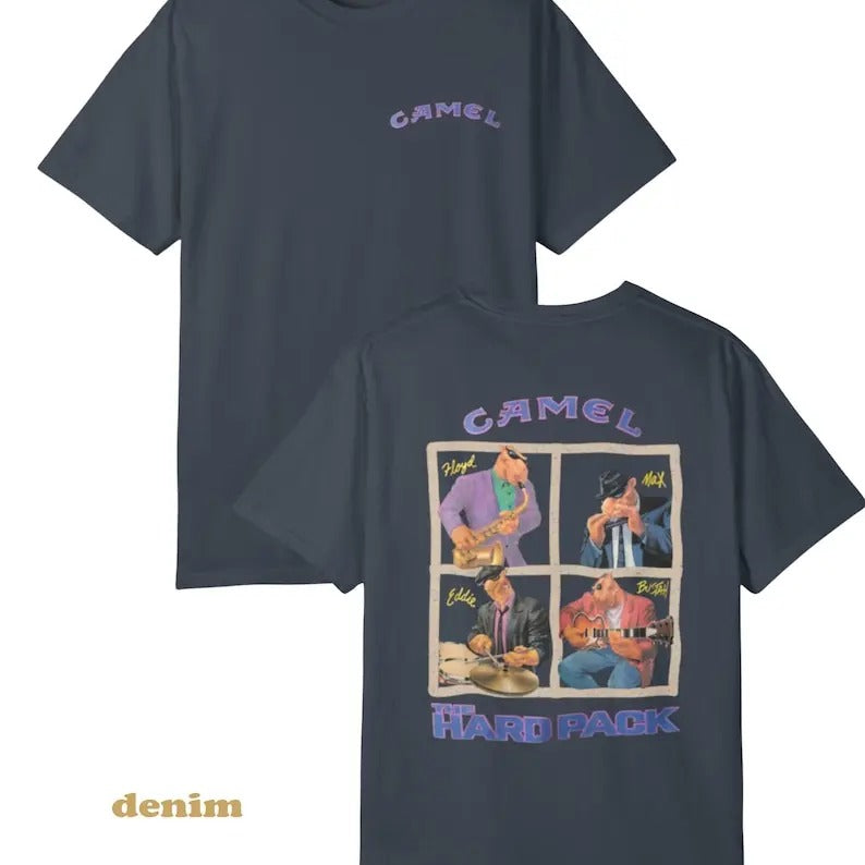 90s Camel Hard Pack Dyed Joe Promo Cowboy Motorcycle - Adult & Kids T-Shirts, Sweatshirts & Hoodies apparel design preview 1
