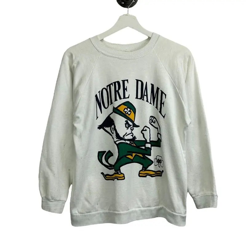 Vintage 80s 90s Notre Dame Fighting Irish NCAA Size - Adult & Kids T-Shirts, Sweatshirts & Hoodies apparel design preview 1
