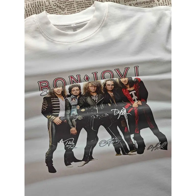 90s Rock Fan B0n J0v1 Legend Old Class - Adult & Kids T-Shirts, Sweatshirts & Hoodies apparel design preview 1