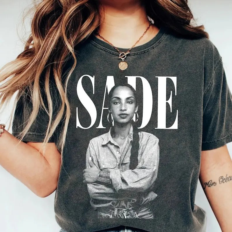 90s Vintage Sade Adu Tour Pop Music Fan - Adult & Kids T-Shirts, Sweatshirts & Hoodies apparel design preview 1