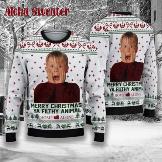 90s Home Alone Christmas Ugly Christmas Sweater - Holiday Gift product image