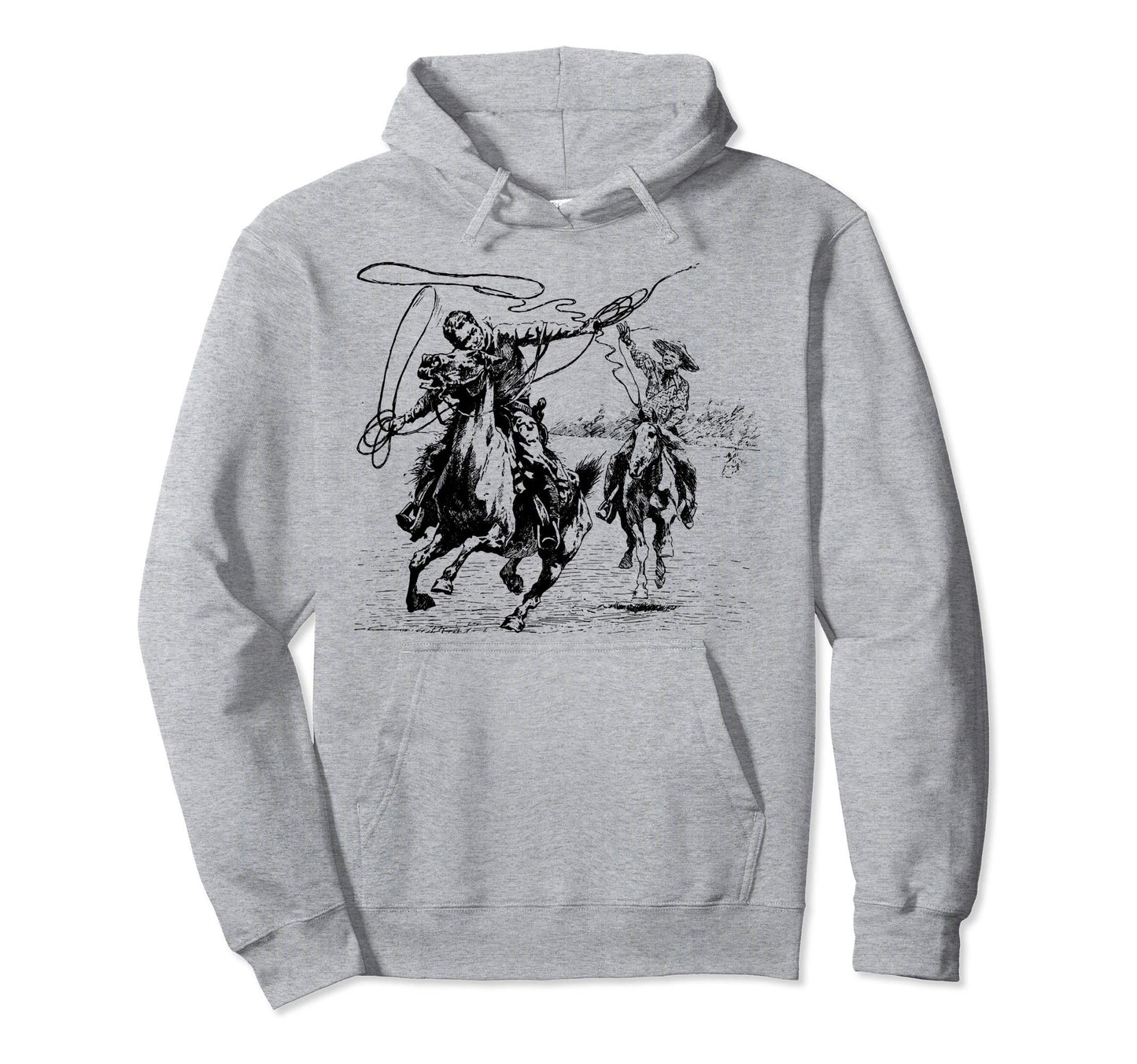 Cowboy Western Cowgirl Rodeo Horse Hoodie - Novelty Apparel for Adults - T-Shirt, Sweatshirt, Hoodie