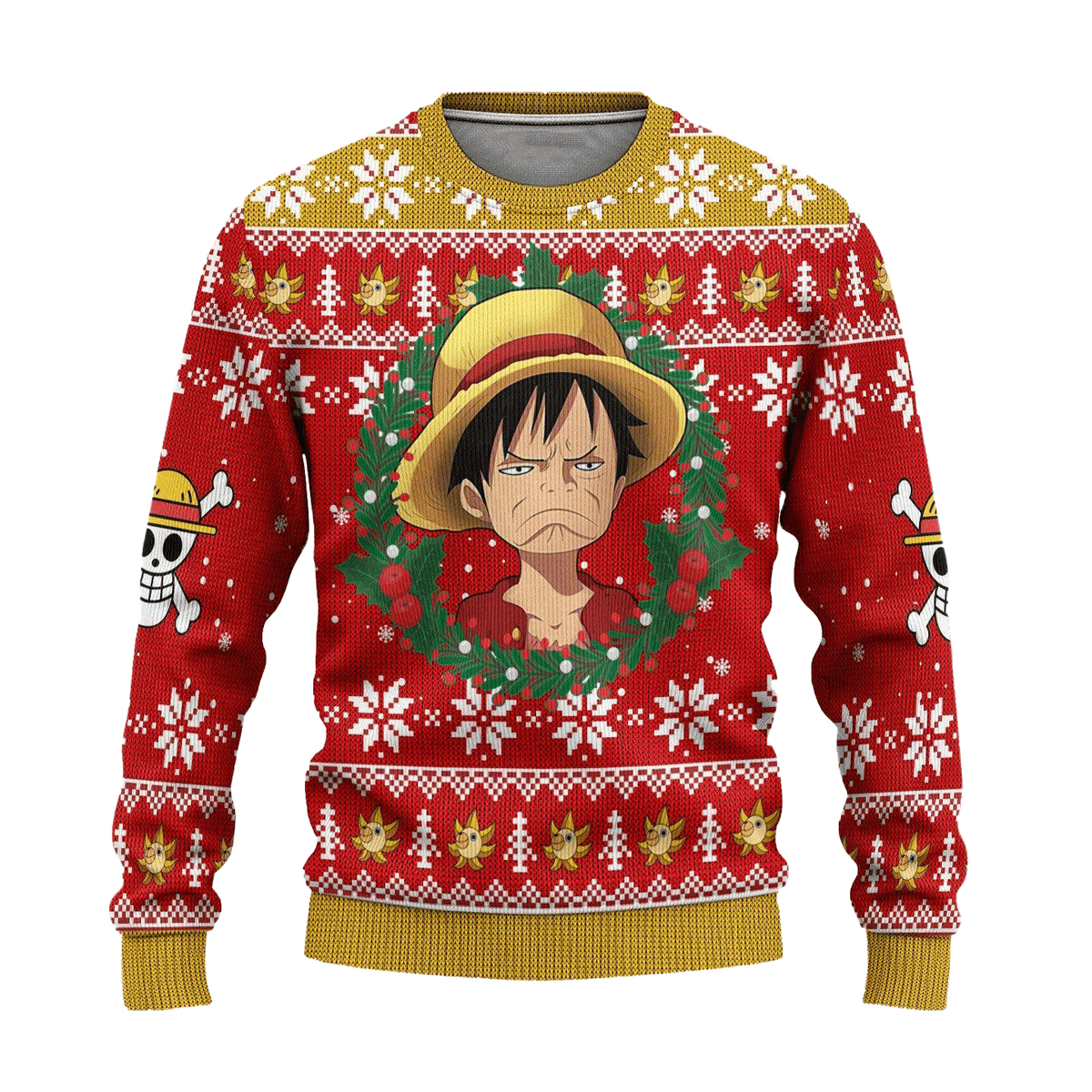 Luffy One Piece Anime 3D Ugly Christmas Sweater - Holiday Gift product image