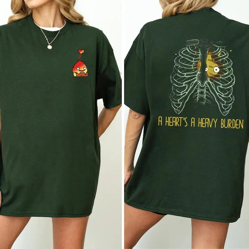 Heart'S Heavy Burden 2 Sided Howls Moving Castle - Adult & Kids T-Shirts, Sweatshirts & Hoodies apparel design preview 1