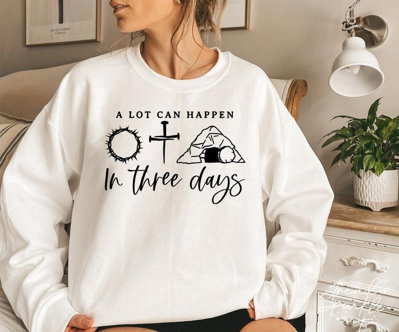 Lot Can Happen Three Days Svgester Svgjesus - Adult & Kids T-Shirts, Sweatshirts & Hoodies apparel design preview 1