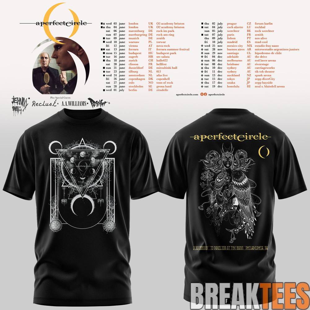 A Perfect Circle World Tour 2026 - Adult & Kids T-Shirts, Sweatshirts & Hoodies apparel design preview 1