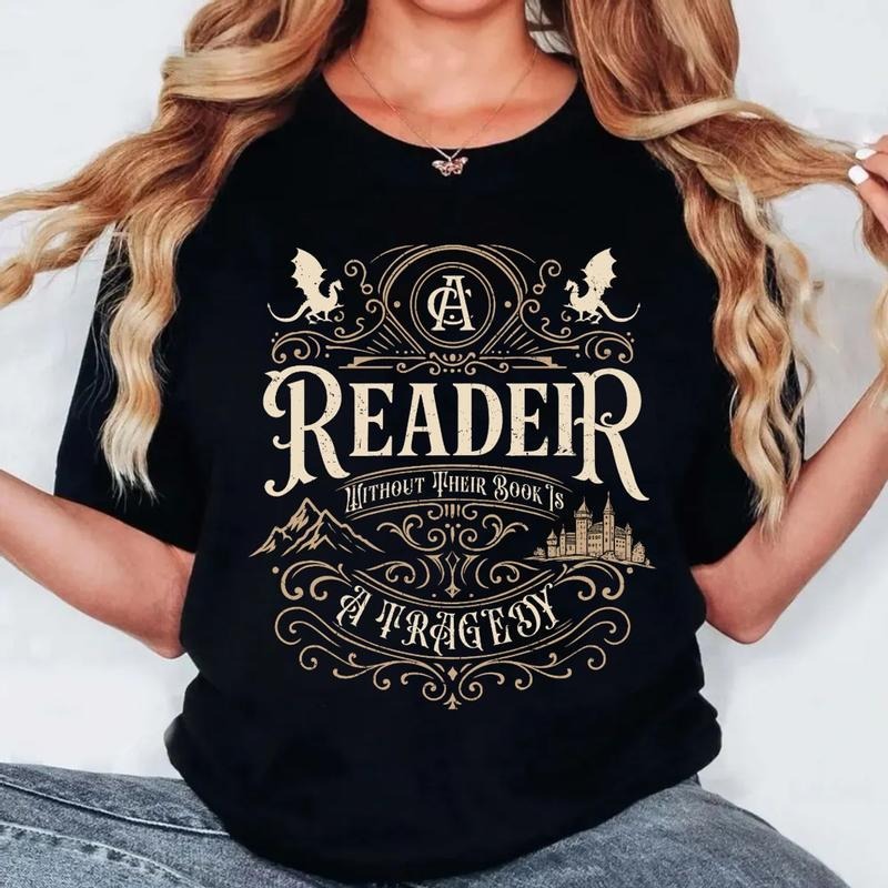 Reader Without Their Book Is Tragedy Bookish Fourth - Adult & Kids T-Shirts, Sweatshirts & Hoodies apparel design preview 1