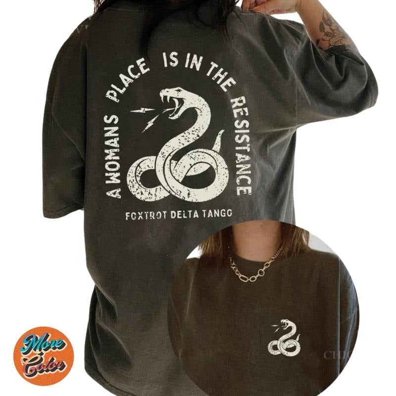 Place Is Resistance Feminism Movie Vintage 2 Sided - Adult & Kids T-Shirts, Sweatshirts & Hoodies apparel design preview 1
