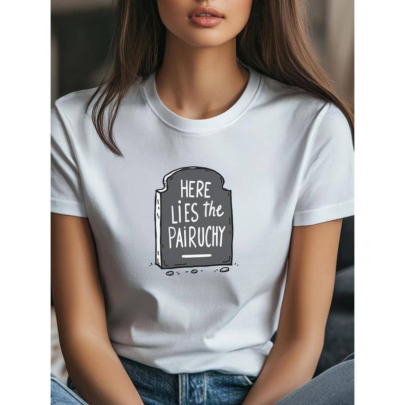 Tombstone Words Here Lies Pairuchy .100% Cotton Soft - Adult & Kids T-Shirts, Sweatshirts & Hoodies apparel design preview 1