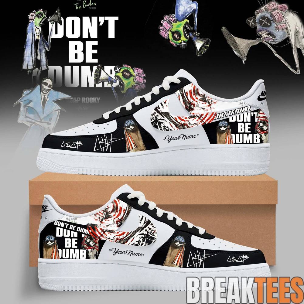 A$AP Rocky DON'T BE DUMB New Album Air Force 1 - Adult & Kids T-Shirts, Sweatshirts & Hoodies apparel design preview 1