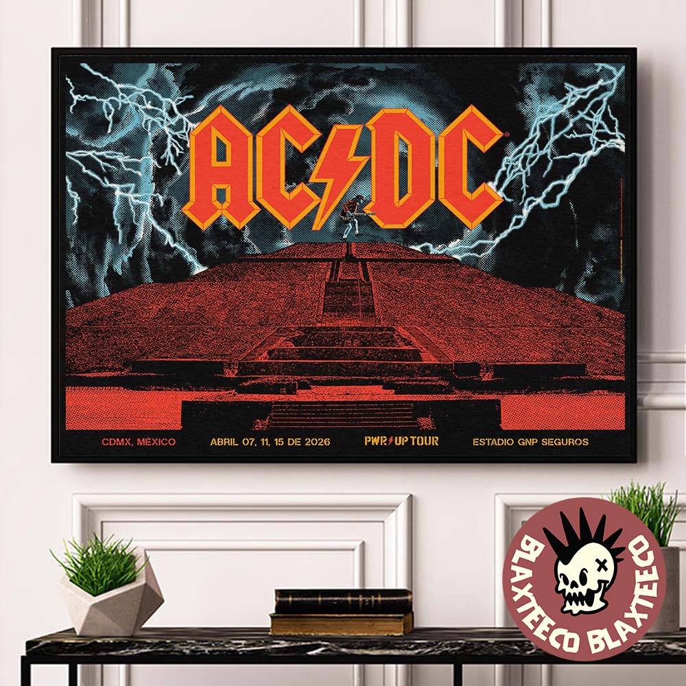 ACDC CDMX Mexico 2026 Venue Poster At Estadio GNP - Adult & Kids T-Shirts, Sweatshirts & Hoodies apparel design preview 1