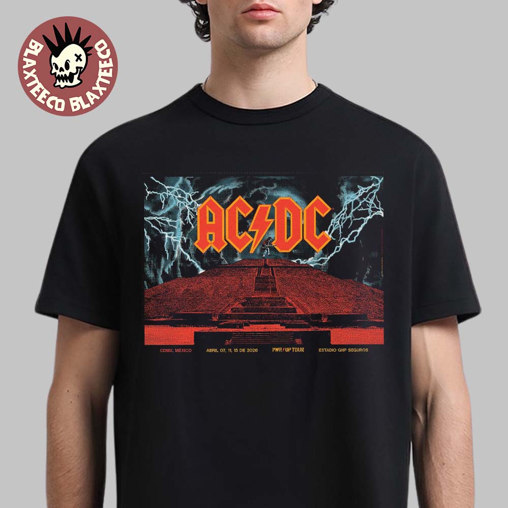 ACDC CDMX Mexico 2026 Venue Poster At Estadio GNP - Adult & Kids T-Shirts, Sweatshirts & Hoodies apparel design preview 1