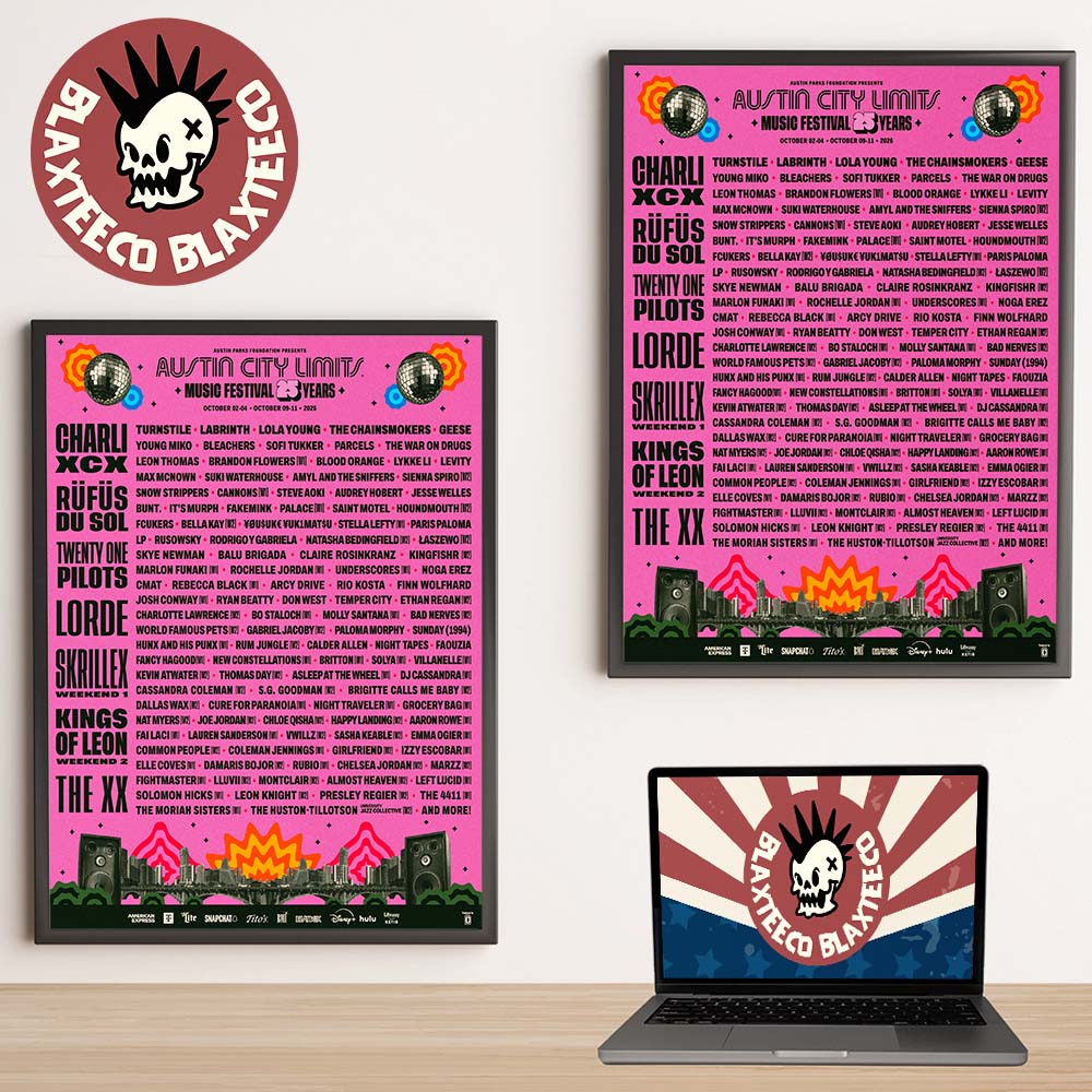 ACL Fest 2026 Austin City Limits Festival Full Lineup - Adult & Kids T-Shirts, Sweatshirts & Hoodies apparel design preview 1