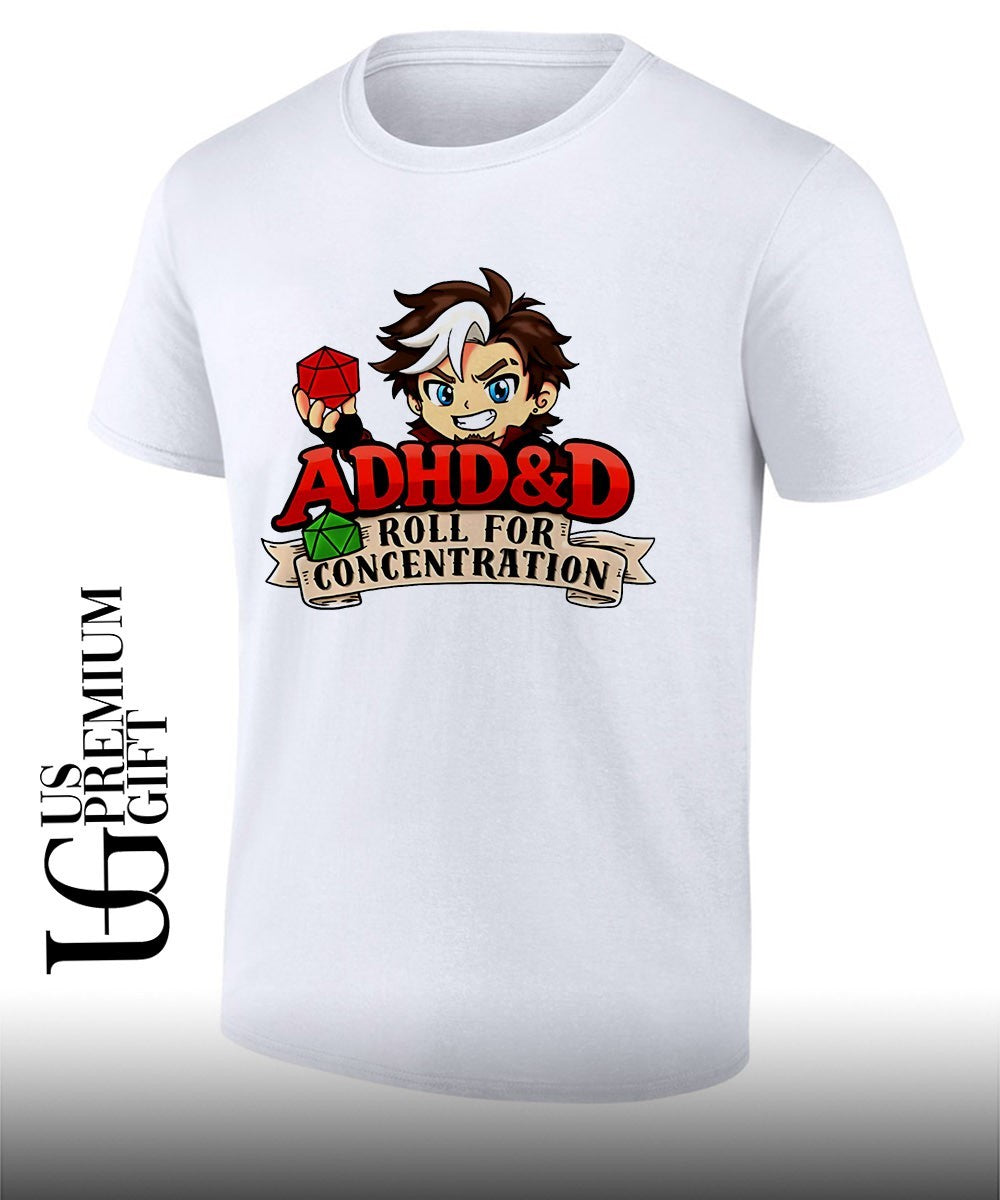 ADHD&D Roll for Concentration - Adult & Kids T-Shirts, Sweatshirts & Hoodies apparel design preview 1