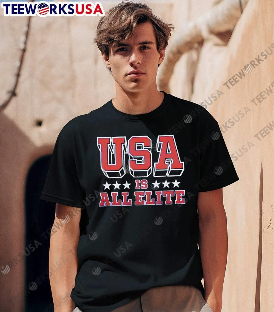AEW Apparel USA is All Elite Wrestling - Adult & Kids T-Shirts, Sweatshirts & Hoodies apparel design preview 1