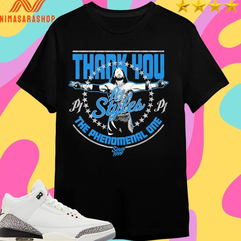 AJ Styles Thank You The Phenomenal One Since 1999 - Adult & Kids T-Shirts, Sweatshirts & Hoodies apparel design preview 1