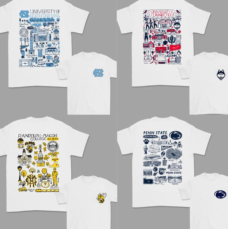 ALL TEAM White 2 Side Hand Drawn University - Adult & Kids T-Shirts, Sweatshirts & Hoodies apparel design preview 1