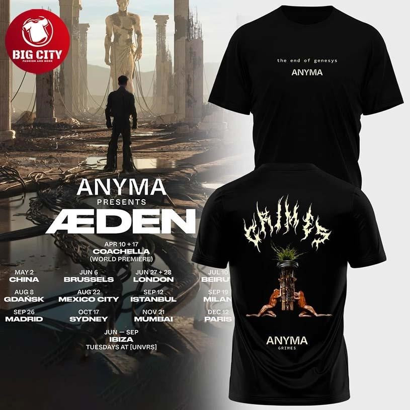 ANYMA presents AEDEN Special Edition Two Sided - Adult & Kids T-Shirts, Sweatshirts & Hoodies apparel design preview 1