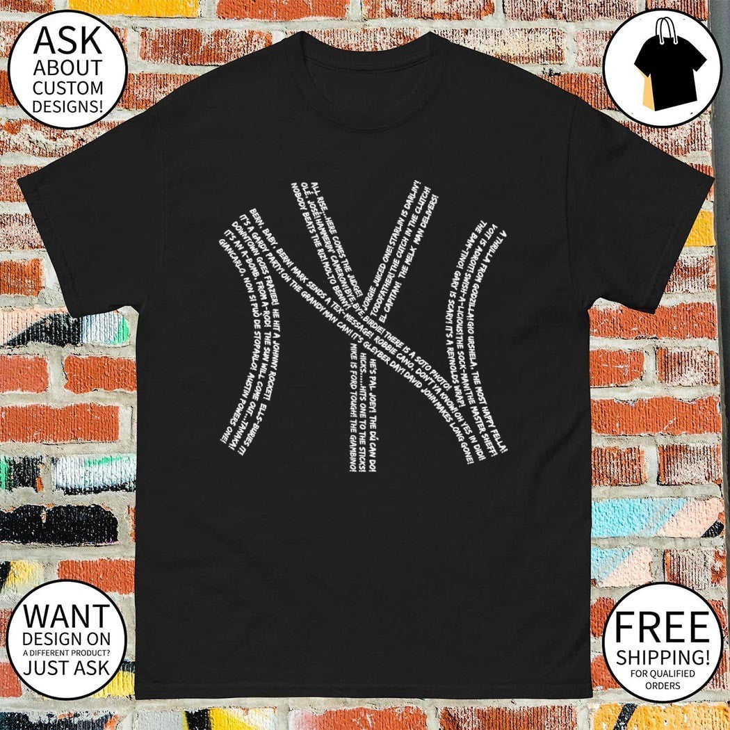 Aaron Boone New York Yankees MLB Baseball Home Run - Adult & Kids T-Shirts, Sweatshirts & Hoodies apparel design preview 1