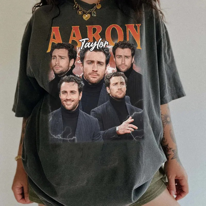 Aaron Taylor Johnson Comfort Colors Y2K 90s Retro - Adult & Kids T-Shirts, Sweatshirts & Hoodies apparel design preview 1