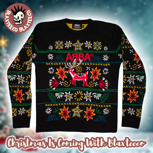 Abba Little Things Xmas Holiday Vintage Vibe Knitted Ugly Christmas Sweater - Holiday Gift product image