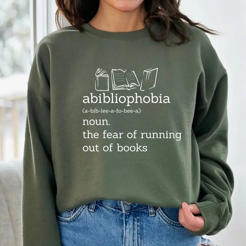 Abibliophobia Vintage Reader Reading Student Bookworm - Adult & Kids T-Shirts, Sweatshirts & Hoodies apparel design preview 1