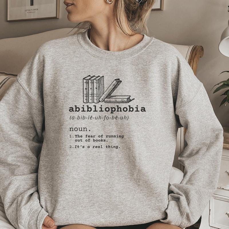 Abibliophobia Book Lover Vintage Reader Reading - Adult & Kids T-Shirts, Sweatshirts & Hoodies apparel design preview 1