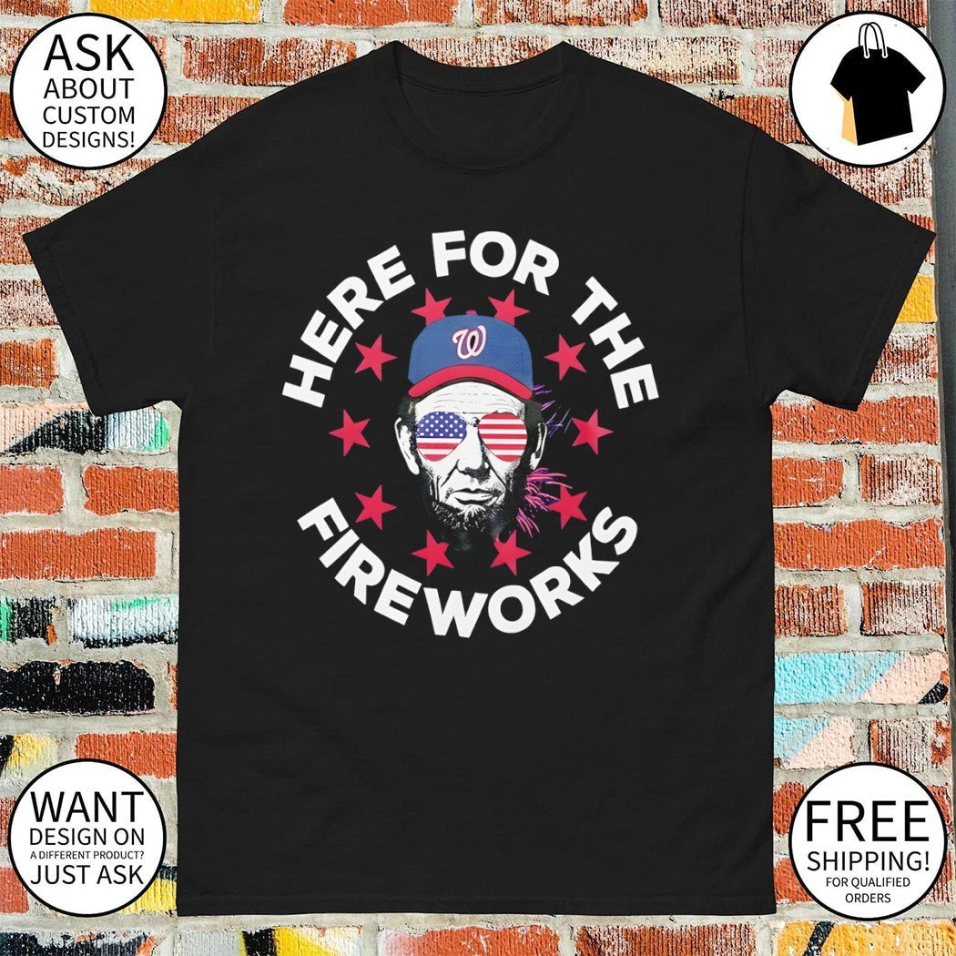 Abraham Lincoln Washington Nationals Baseball 4th of - Adult & Kids T-Shirts, Sweatshirts & Hoodies apparel design preview 1