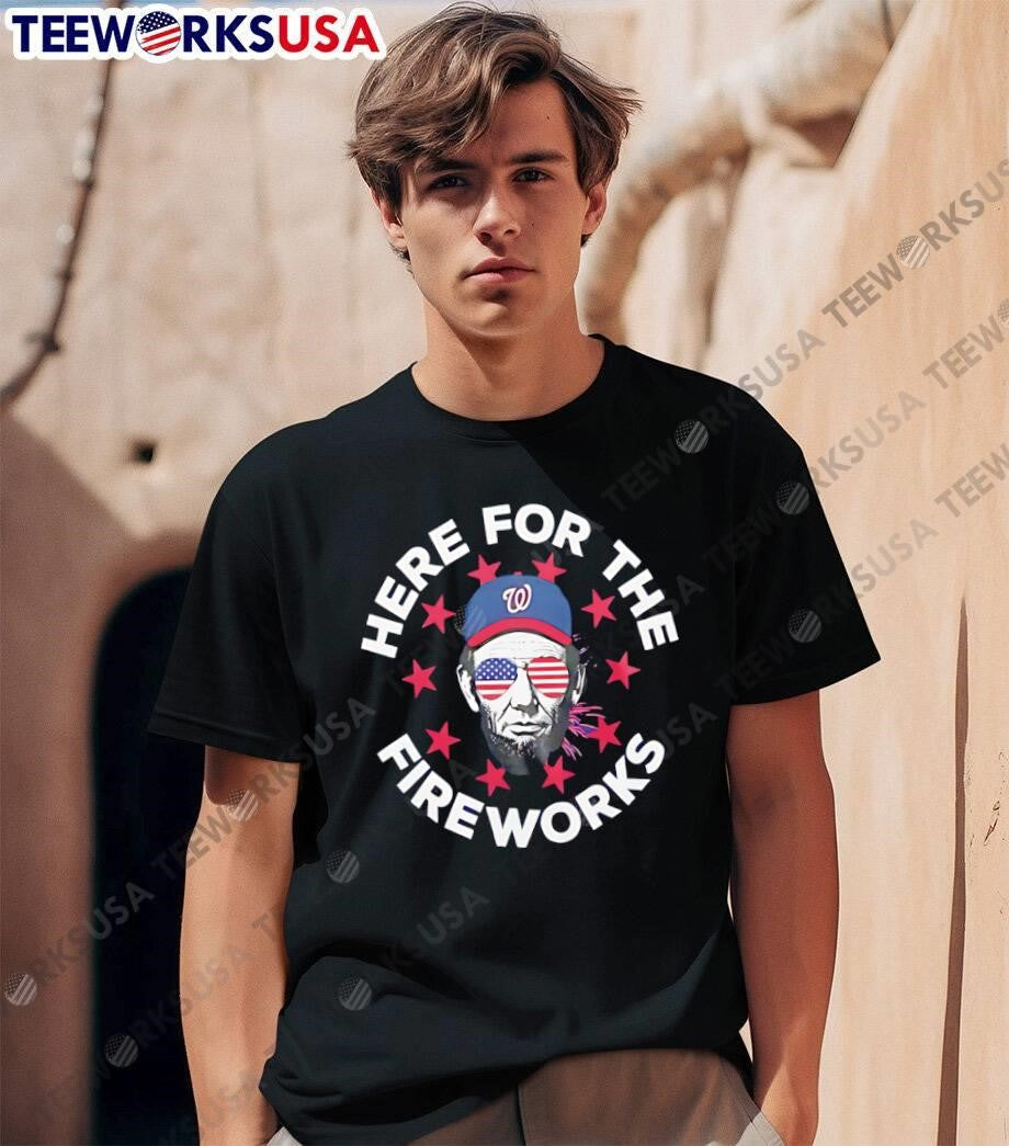 Abraham Lincoln Washington Nationals Patriotic Here - Adult & Kids T-Shirts, Sweatshirts & Hoodies apparel design preview 1