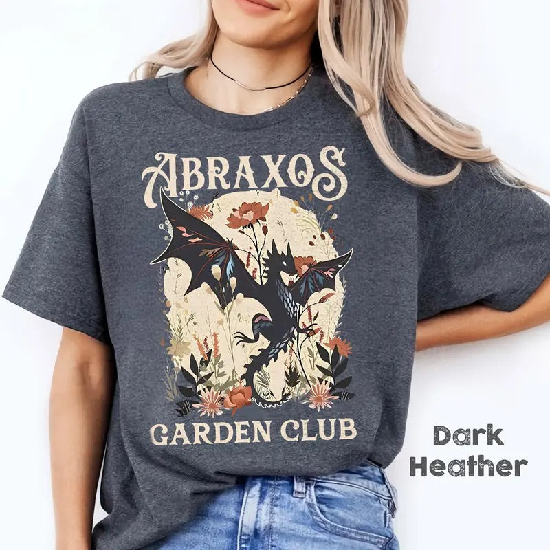Abraxos Flower Garden Club Throne Glass Fantasy Book - Adult & Kids T-Shirts, Sweatshirts & Hoodies apparel design preview 1