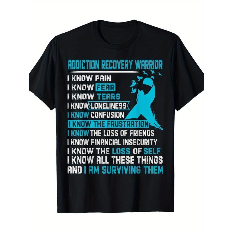 Addiction Recovery Warrior 100% Cotton Made USA - Adult & Kids T-Shirts, Sweatshirts & Hoodies apparel design preview 1