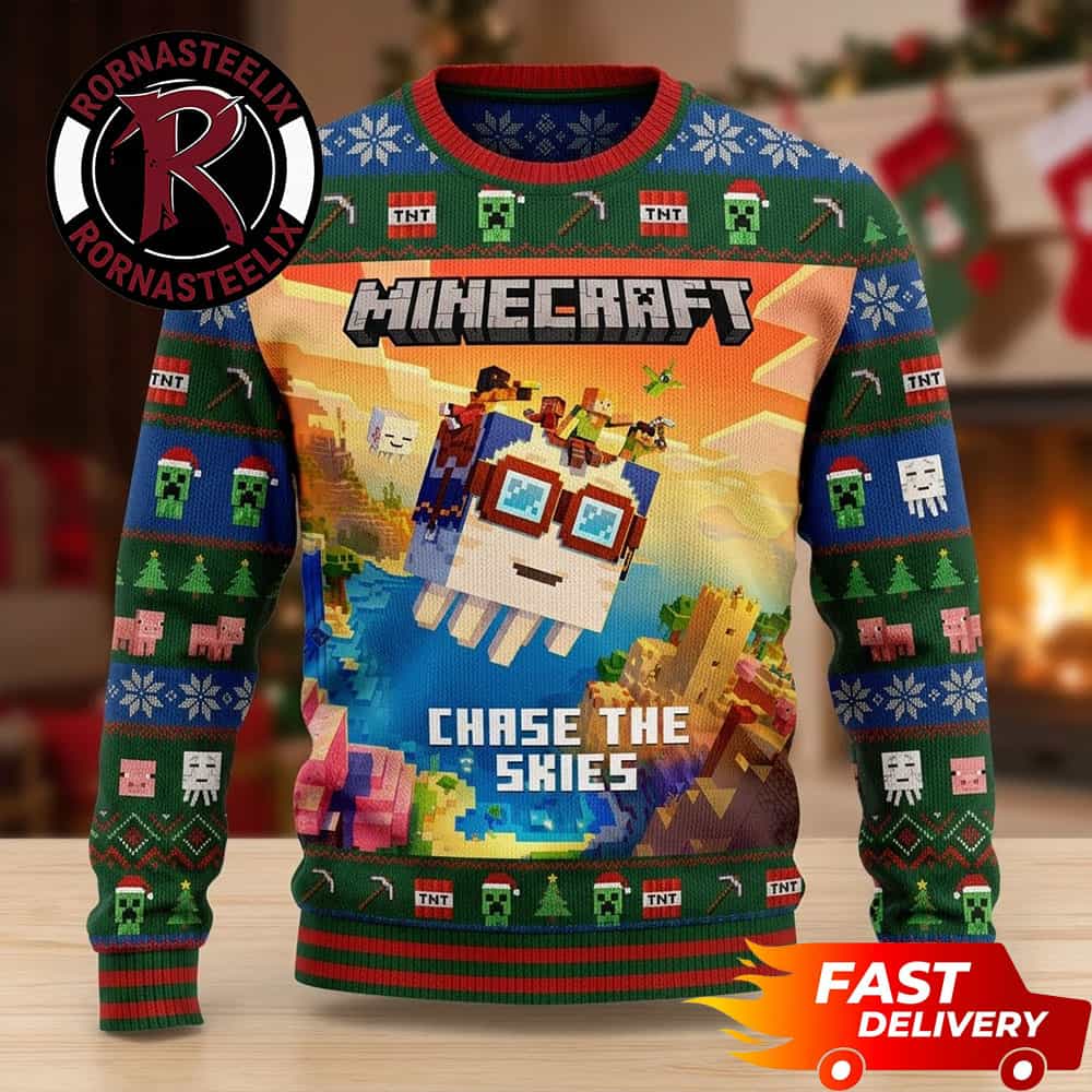 Adventure Chase The Skies Minecraft Ugly Christmas Sweater - Gift Idea product image