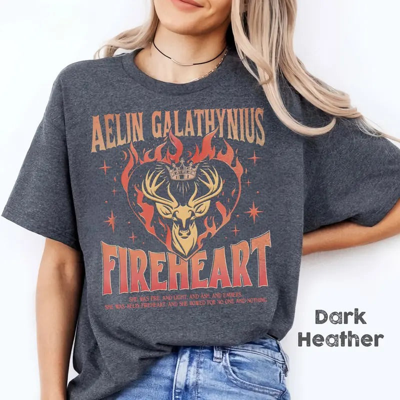 Aelin Galathynius Fireheart Throne Glass Fan - Adult & Kids T-Shirts, Sweatshirts & Hoodies apparel design preview 1