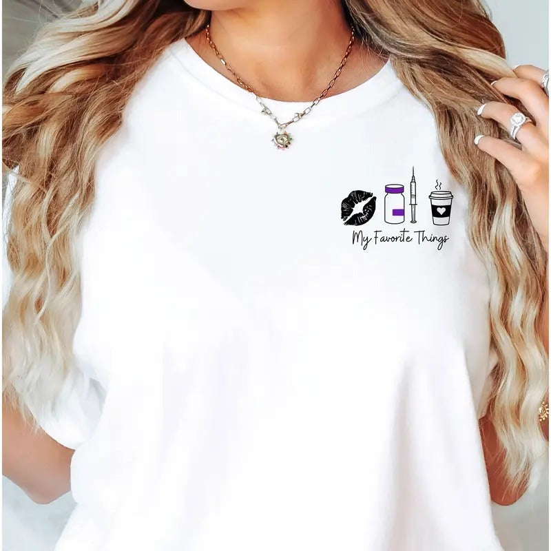 Nurse Lips Lattes Botox Registered Injector Casual - Adult & Kids T-Shirts, Sweatshirts & Hoodies apparel design preview 1