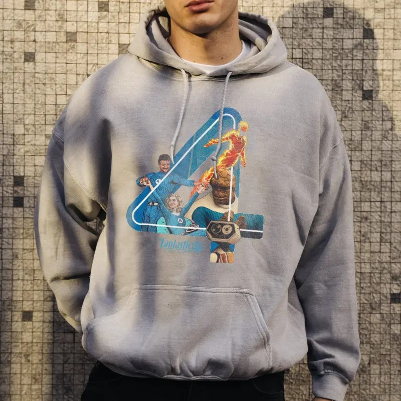 Vintage Four First Steps Superhero Movie Streetwear - Adult & Kids T-Shirts, Sweatshirts & Hoodies apparel design preview 1