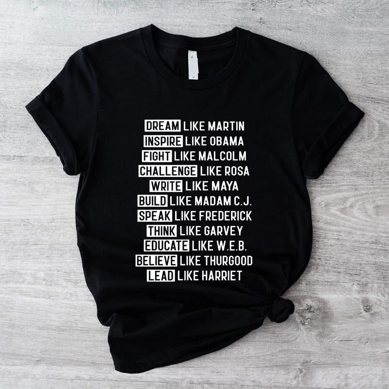 African American Activists Black History Month Afro - Adult & Kids T-Shirts, Sweatshirts & Hoodies apparel design preview 1