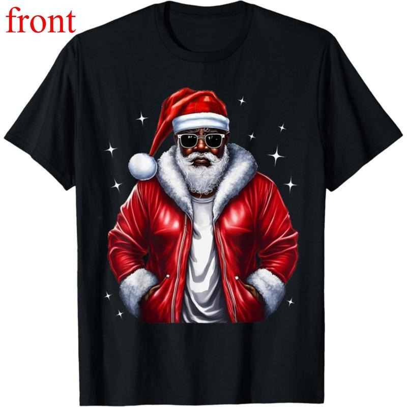 African American Santa Pajama Cool Black X Mas - Adult & Kids T-Shirts, Sweatshirts & Hoodies apparel design preview 1