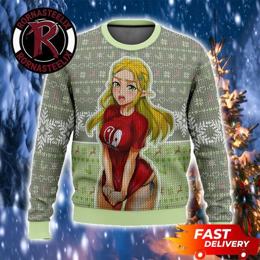 Ahegao Zelda Sexy Xmas Gift For Fans Legend Of Zelda Ugly Christmas Sweater - Holiday Gift product image