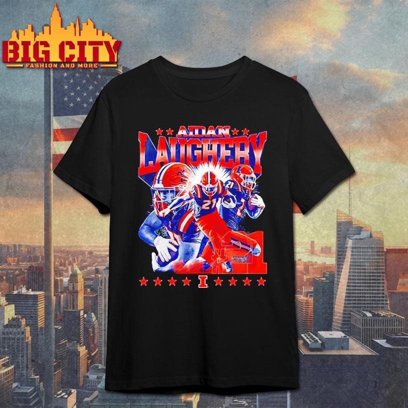 Aidan Laughery Illinois Football NCAA Legends player - Adult & Kids T-Shirts, Sweatshirts & Hoodies apparel design preview 1