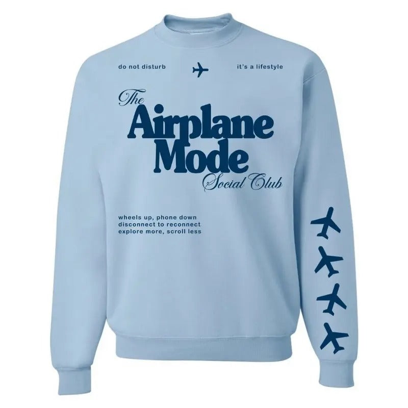 'Airplane Mode Social Club' - Adult & Kids T-Shirts, Sweatshirts & Hoodies apparel design preview 1