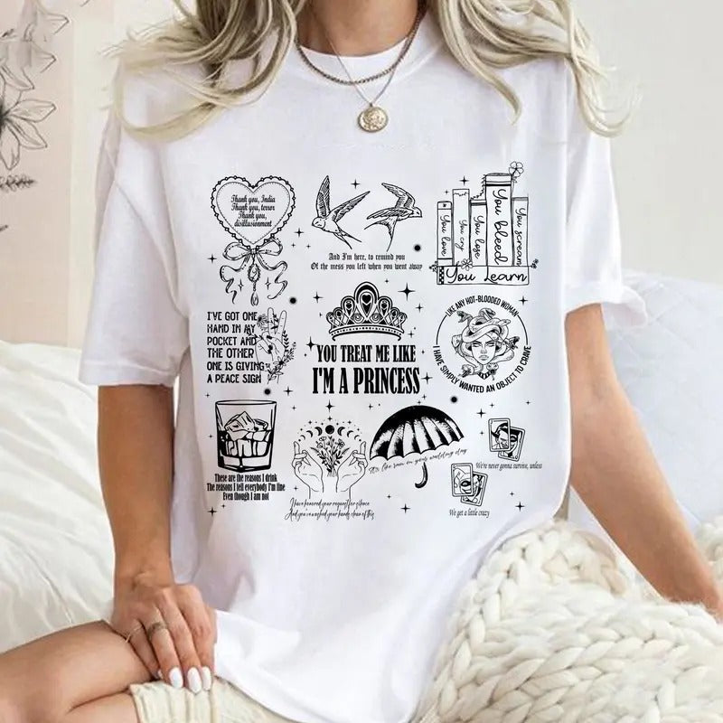 Alanis Morissette Tracklist - Adult & Kids T-Shirts, Sweatshirts & Hoodies apparel design preview 1