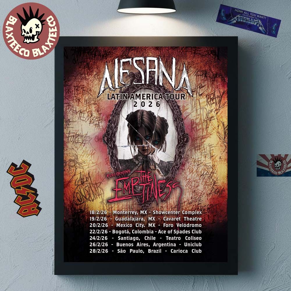 Alesana Latin America Tour 2026 Mexico And South - Adult & Kids T-Shirts, Sweatshirts & Hoodies apparel design preview 1