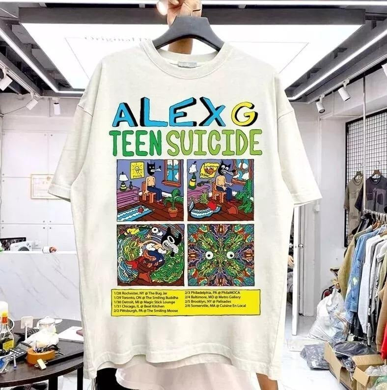 Alex G Band Tour Short Sleeve Natural S 5XL - Adult & Kids T-Shirts, Sweatshirts & Hoodies apparel design preview 1